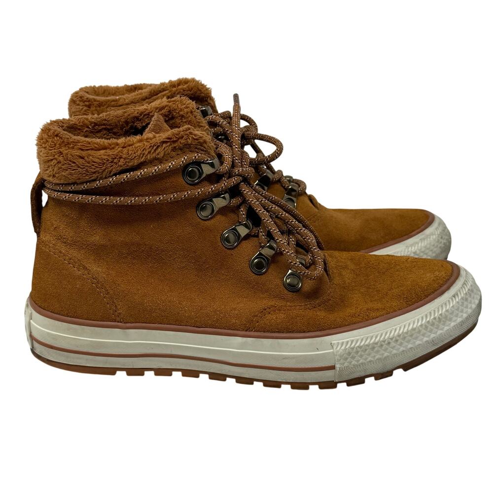Converse All Star Ember Boot Hi Hazel Brown Suede Fur Lined Women’s 7 557933C